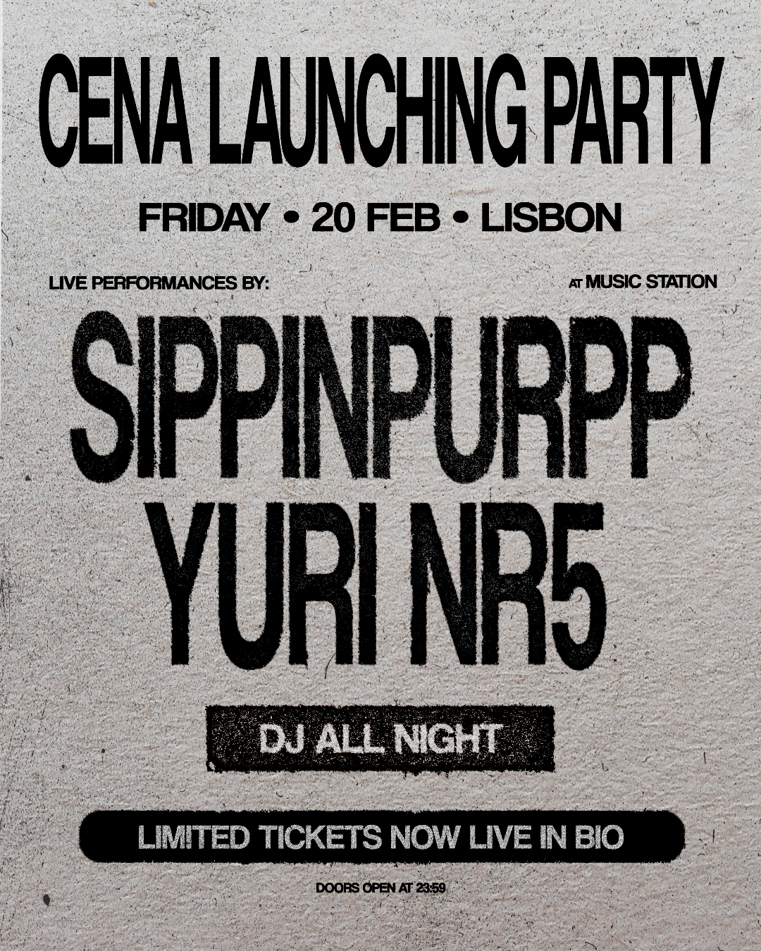 Flyer evento CENA